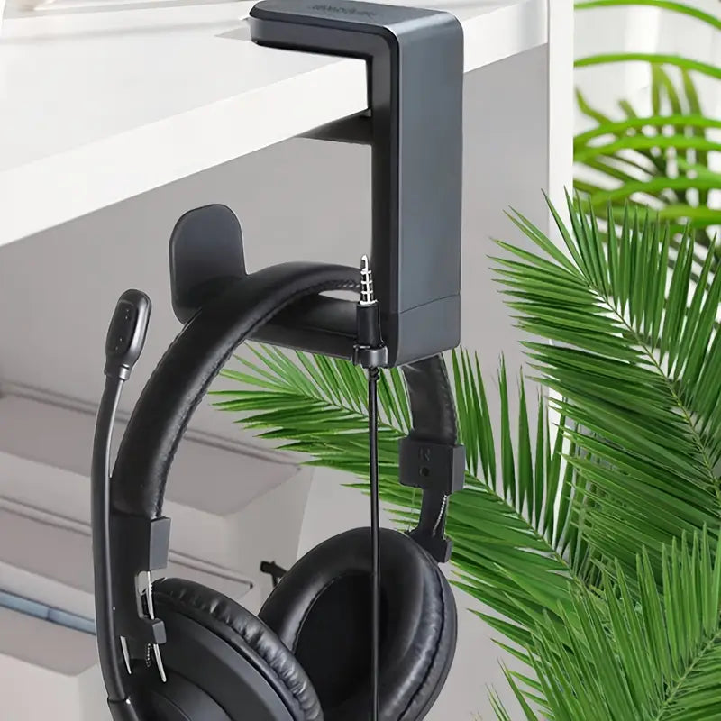 Support de Casque Rotatif pour Bureau avec Fixation Pratique