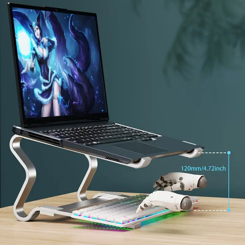 Support ergonomique pour ordinateur portable avec rangement