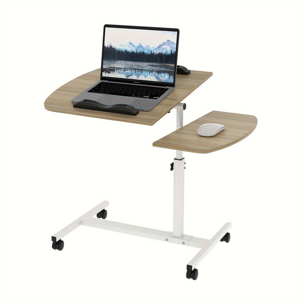 Bureau mobile ajustable avec roulettes silencieuses