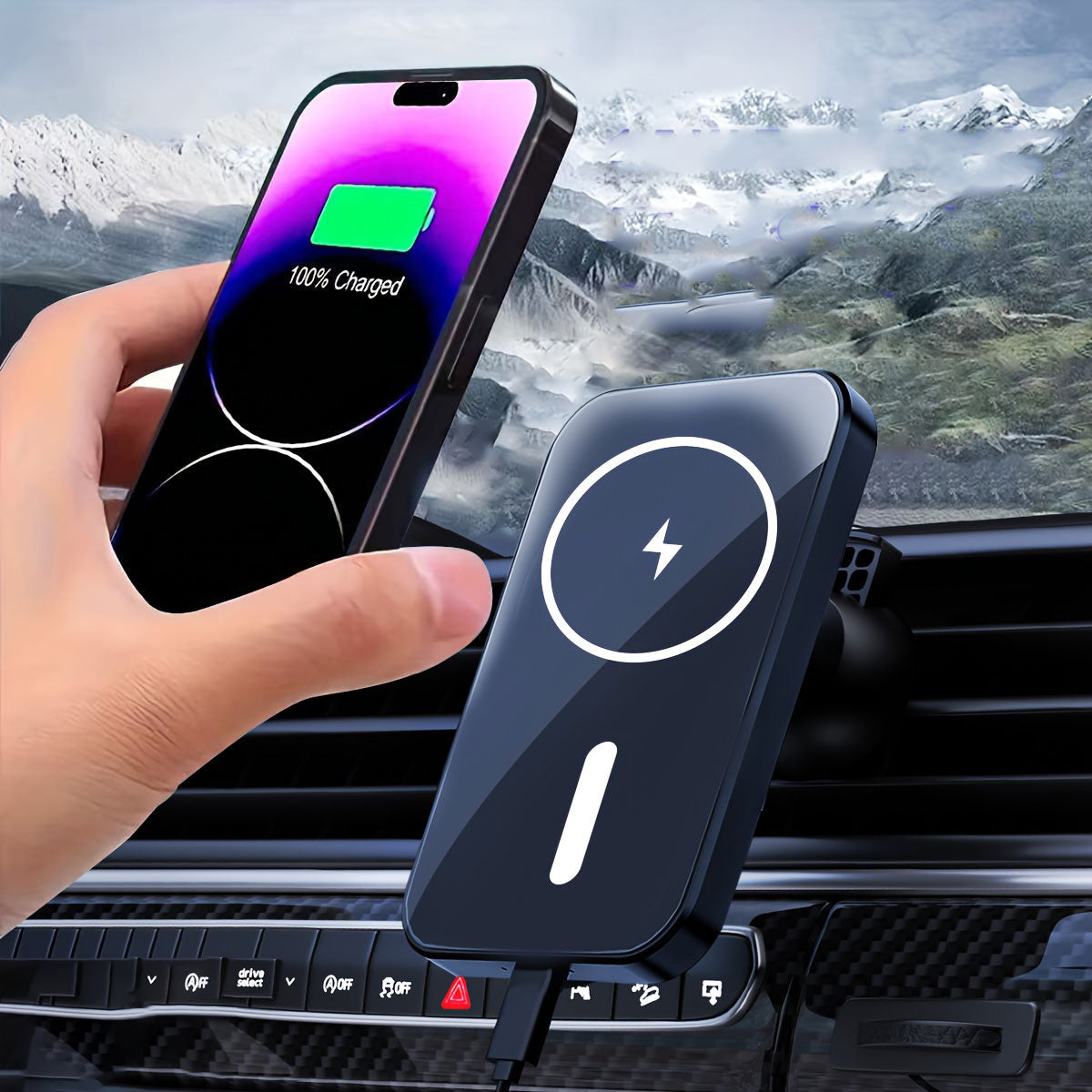 Chargeur Voiture Magnétique Ultra-Fin pour Smartphones