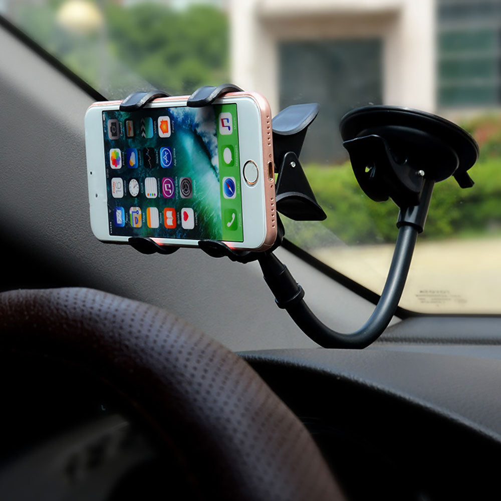 Support Téléphone Voiture Flexible avec Ventouse Puissante