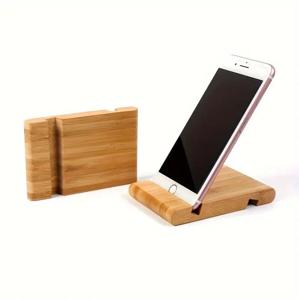 Support en bois ergonomique pour téléphone portable