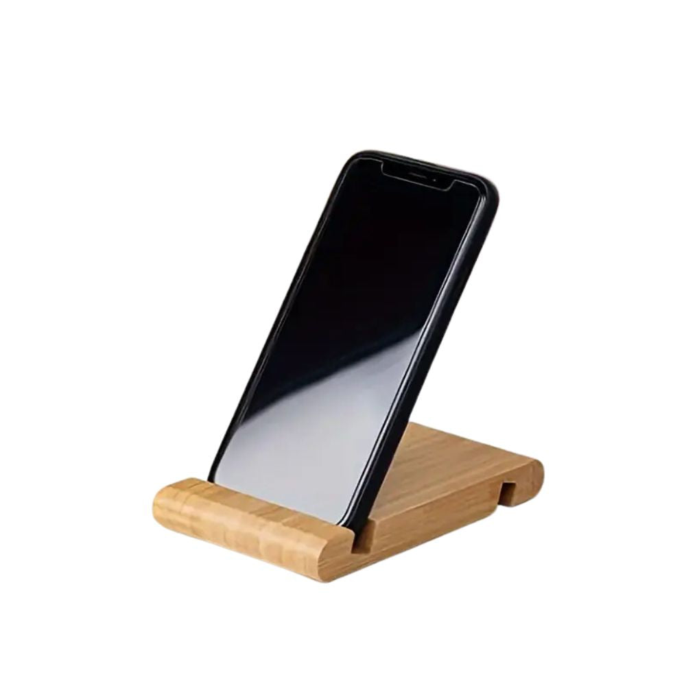 Support en bois ergonomique pour téléphone portable