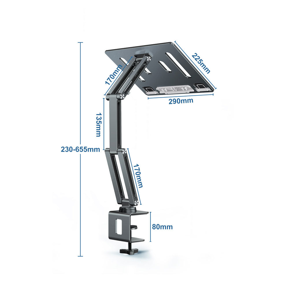 Support ergonomique ajustable pour ordinateur et tablette