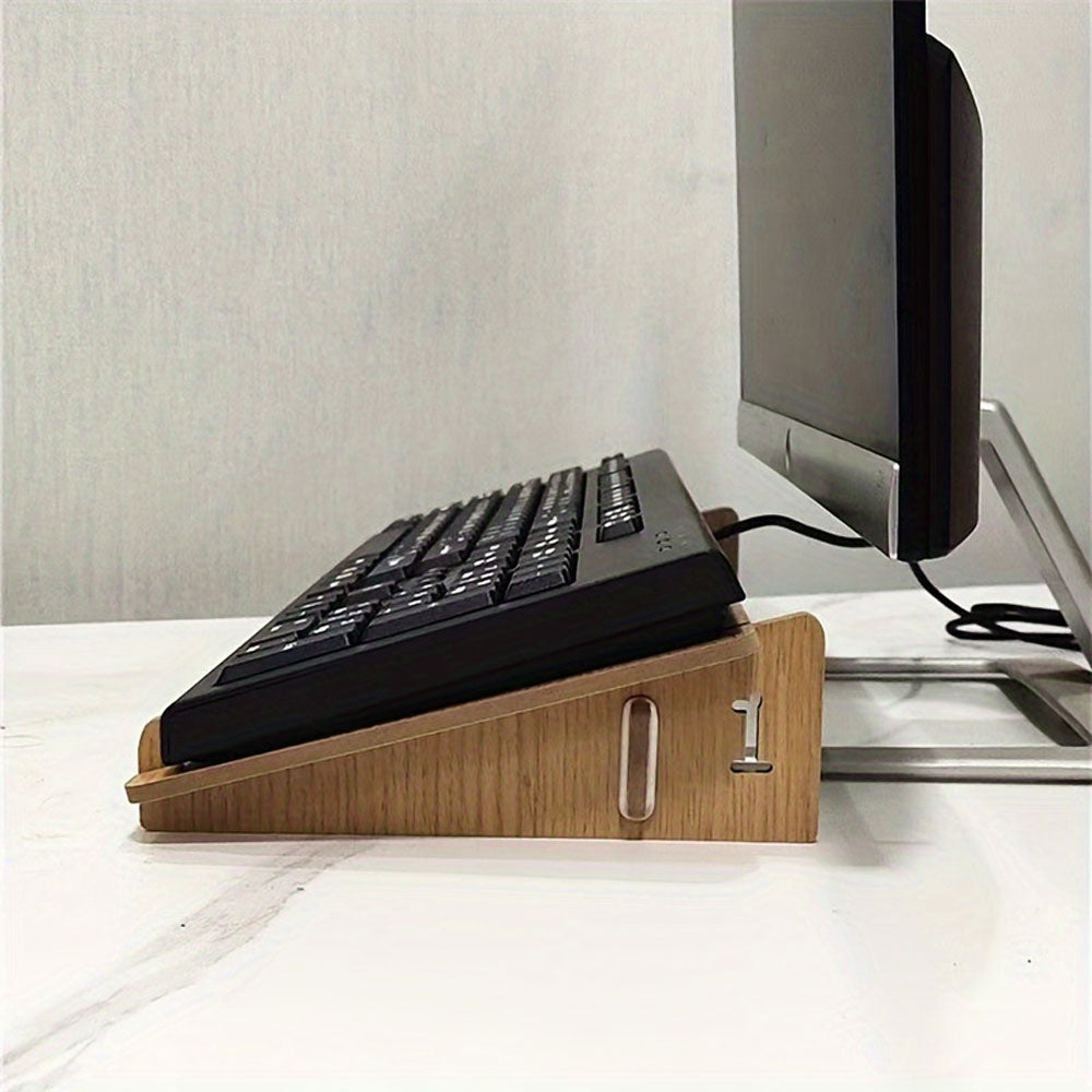 Support ergonomique pour clavier en bois – Élégance naturelle